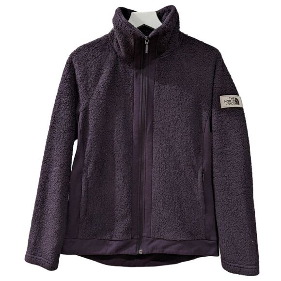 The North Face Women's Furry Fleece Full Zip Up Sweater Jacket - Purple Size S - Picture 4 of 13